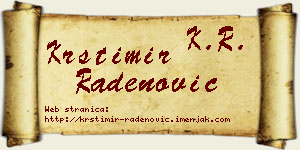 Krstimir Radenović vizit kartica